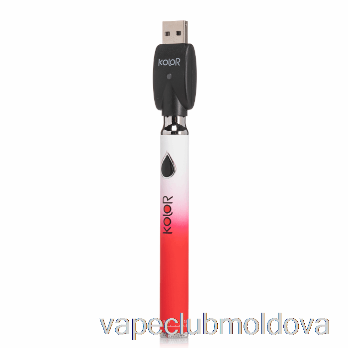 Kit Vape Pod Leaf Buddi Kolor Twist Slim 650mah Baterie Roșu
